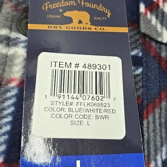 Freedom Foundry Men’s Super Plush Casual Outdoorsy Rugged Sherpa L Flannel NEW - Picture 9 of 13